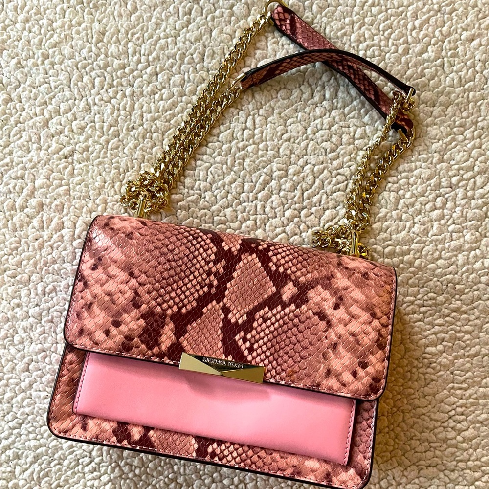 Michael Kors Pink Snake Skin Purse
